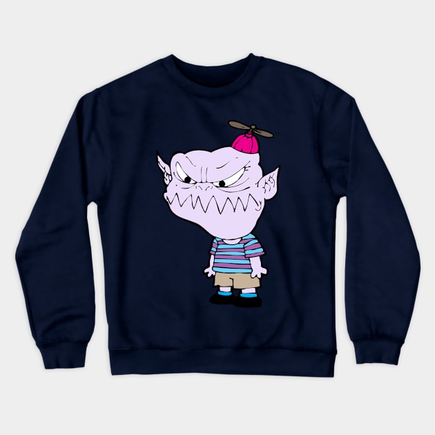 Angry Funny Monster Guy Crewneck Sweatshirt by Urbanic